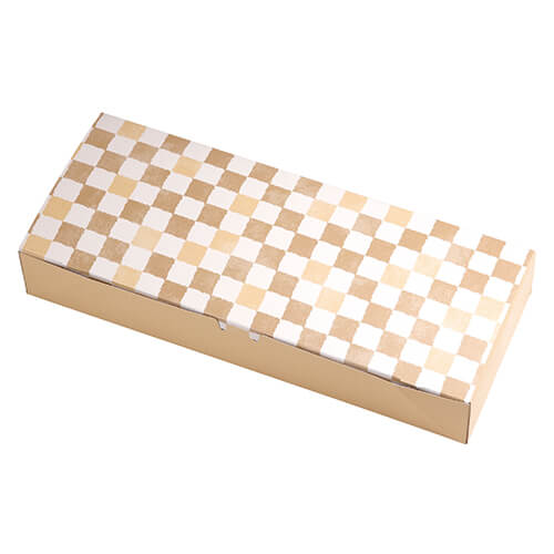 ルミアサービス箱１０個　格子　うすちゃ色画像