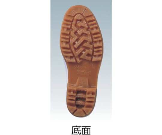 耐油衛生長アメ底白23.5CM 白いアメ底が特徴的な、横から見た状態