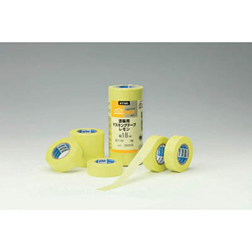 建築塗装用 ﾏｽｷﾝｸﾞﾃｰﾌﾟS 50mm×18m ｸﾘｰﾑ 1ﾊﾟｯｸ(2巻)画像