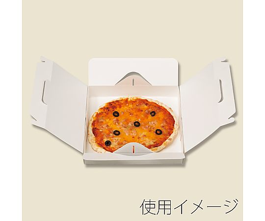 HEIKO 食品容器 Nキャリー ピザBOX 23cm 白 25枚 白いピザボックスが縦に重ねられた状態