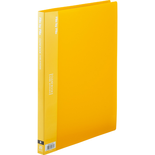 ｸﾘﾔｰﾌﾞｯｸ A4ﾀﾃ 20ﾎﾟｹｯﾄ 背幅17mm ｲｴﾛｰ 1ｾｯﾄ(10冊)画像