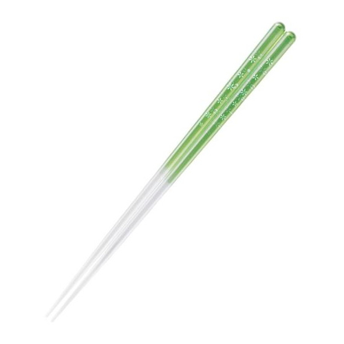 箸 23cm 花しおり 食洗機対応 プラスチック グリーン画像