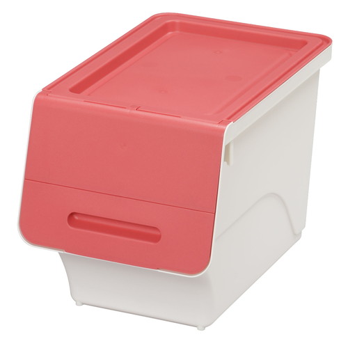収納ボックス 前開き フロック 30 スリム 深型 ピンク画像
