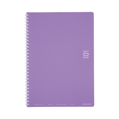 ソフトリングノート（ドット入り罫線）セミＢ５　紫画像