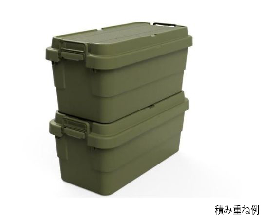 トランクカーゴ フラット天板仕様 70L ОD色 フラットな天板が広がる緑色の収納ボックス
