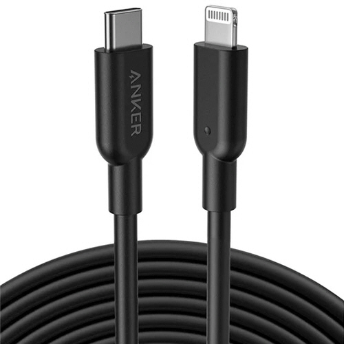 ANKER　PowerLine　II　USB-C&ライトニングケーブル　3.0m　ブラック　1本画像