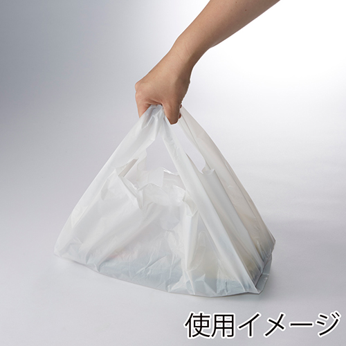 商品のお持ち帰りに！乳白色のレジ袋