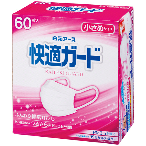 快適ｶﾞｰﾄﾞﾏｽｸ 小さめ 個包装 1箱(60枚)画像