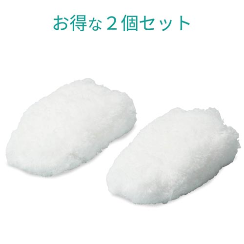 クリーニングブラシ 取り替え用ヘッドブラシ 白いブラシヘッドが中央にあり、周囲に数個の同型ブラシヘッドが並んでいる様子