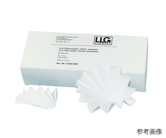 折りたたみ定性濾紙　Φ125mm　100枚入画像