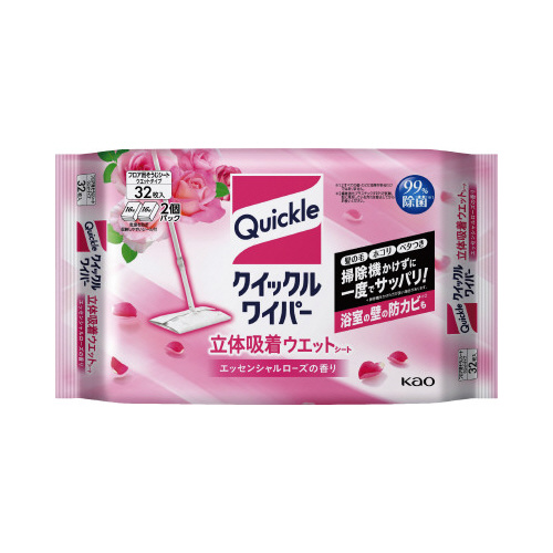 クイックルワイパー立体吸着ＷＳローズ３２枚×５画像