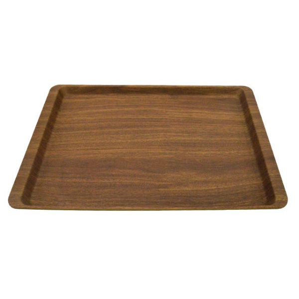 お盆 長角盆390×273 濃木目 ノンスリップ マイン画像