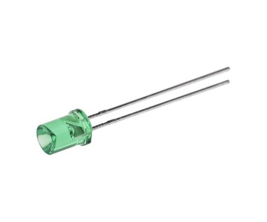可視光LED Cylindrical シリーズLED色： 緑 スルーホール実装 2.2 V 1袋（5個入）画像