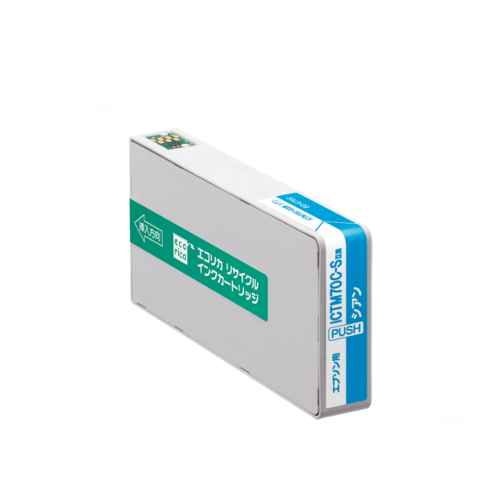 ﾘｻｲｸﾙｲﾝｸｶｰﾄﾘｯｼﾞ ｼｱﾝ(顔料) [ｴﾌﾟｿﾝ:ICTM70C-S互換] ECI-E70C 1個画像