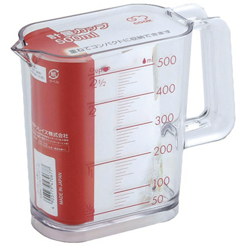 ｼﾞｰ･ｸｯｸ 計量ｶｯﾌﾟ 500ml ｼﾙﾊﾞｰﾛｰｽﾞ 1個画像