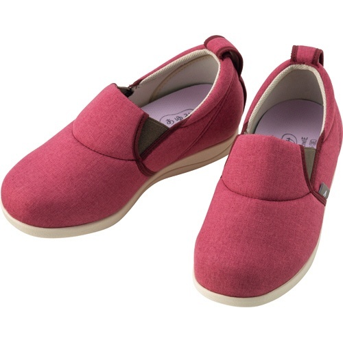 あゆみ　ゆったり簡単スリップオン　3E　ラズベリー　LL(24.0-24.5cm)　両足　1足画像