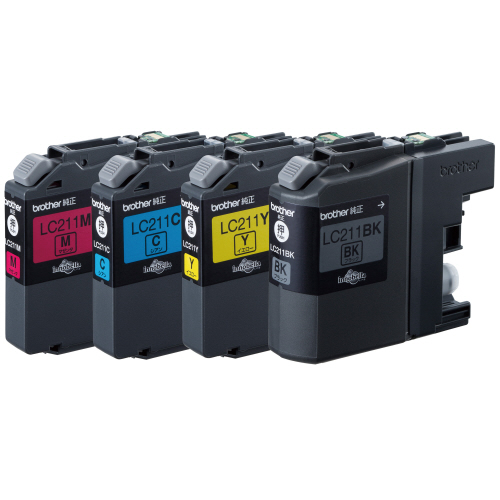 ｲﾝｸｶｰﾄﾘｯｼﾞ お徳用 4色 LC211-4PK 1箱(4個:各色1個)画像