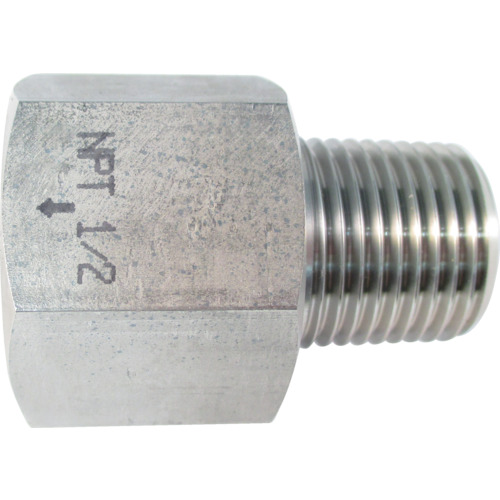 ｽﾃﾝﾚｽ製 変換内外ｿｹｯﾄ 外PT1/2×内NPT1/2 1個画像