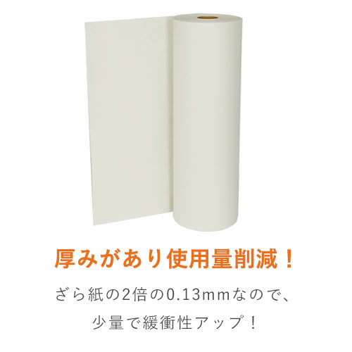 使用量がわかりやすい！ミシン目入りのボーガスペーパー緩衝材