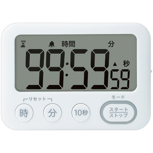 ﾄｷ･ｻﾎﾟ 100時間ﾀｲﾏｰ ｽﾀﾝﾄﾞ付 光ってお知らせ ﾎﾜｲﾄ 1台