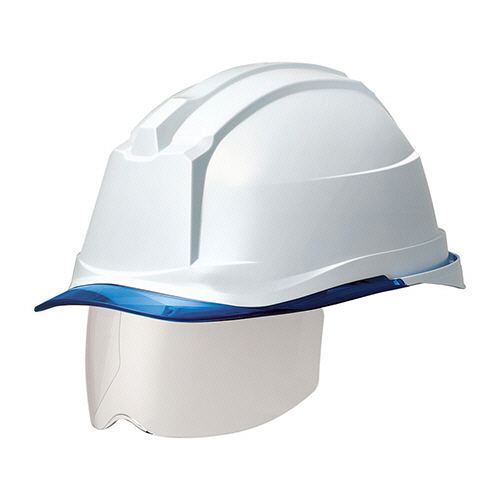 PC製ﾍﾙﾒｯﾄ(αﾗｲﾅｰ･ｸﾘｱﾊﾞｲｻﾞｰ･ｼｰﾙﾄﾞ面) SC-19 PCLS RA3 α ﾎﾜｲﾄ/ﾌﾞﾙｰ 1個画像