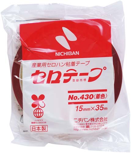 着色セロテープ　赤　１５ｍｍ×３５ｍ　１０巻画像