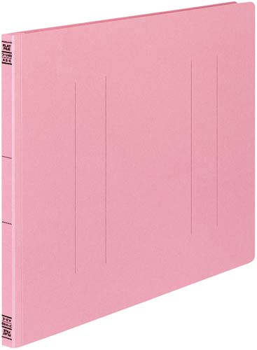 フラットファイルＶ樹脂とじ具　Ａ３横　桃　１０冊画像