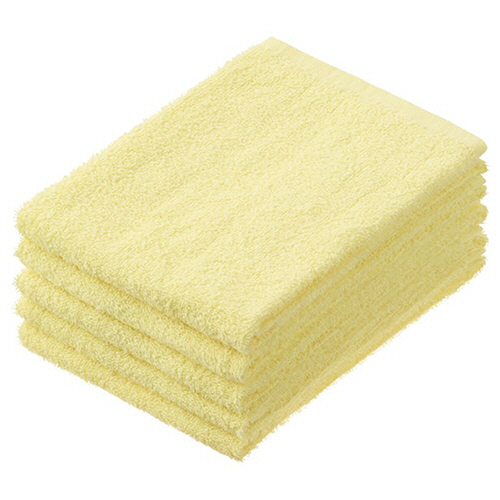 少し厚手のﾌｪｲｽﾀｵﾙ ｲｴﾛｰ 1ﾊﾟｯｸ(5枚)画像