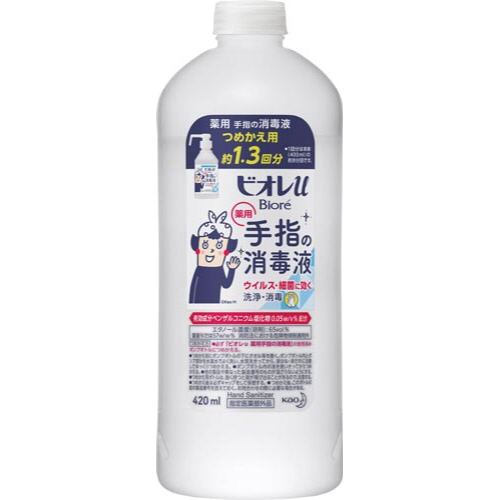 ビオレＵ手指の消毒液つめかえ用　４２０ｍｌ　１２本画像