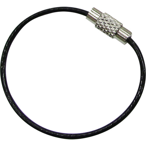 水本　キーワイヤーホルダー　ワイヤー径１．２ｍｍ全長２００ｍｍ　ブラック　（１個入り）画像