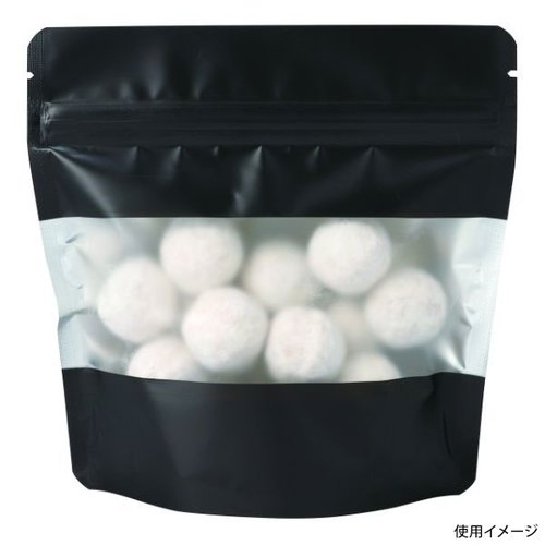 コーヒー豆 袋 COT-878BL アルミスタンドチャック袋 S 窓付 マット黒 ヤマニパッケージ画像