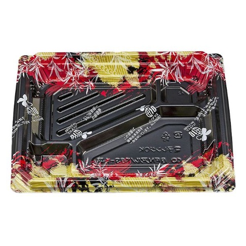 シーピー化成 弁当容器 BFNアルバ8S-1平 みお赤-B 本体画像