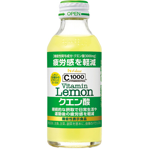 C1000ﾋﾞﾀﾐﾝﾚﾓﾝ ｸｴﾝ酸 140ml 瓶 1ｹｰｽ(30本)画像