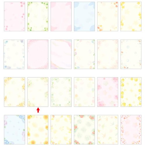プリンター用紙 4-1023 和柄用紙 和ごころ A4判 松竹梅 10枚入 ササガワ 和柄が施されたパッケージの表面が見える状態