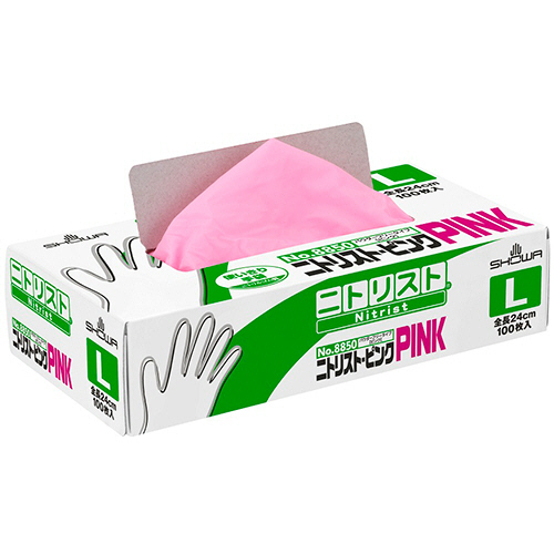 No.8850 ﾆﾄﾘｽﾄ･ﾋﾟﾝｸ ﾊﾟｳﾀﾞｰﾌﾘｰ L 1箱(100枚)画像