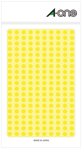 カラーラベル　丸型　５ｍｍ径　黄画像