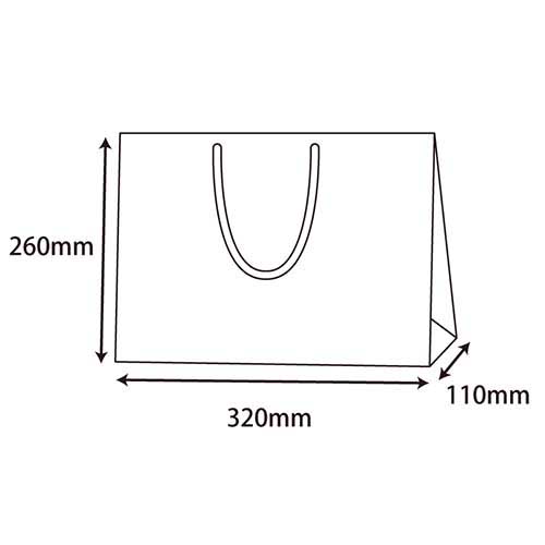 おしゃれなマット仕様で、黒の手提げ紙袋