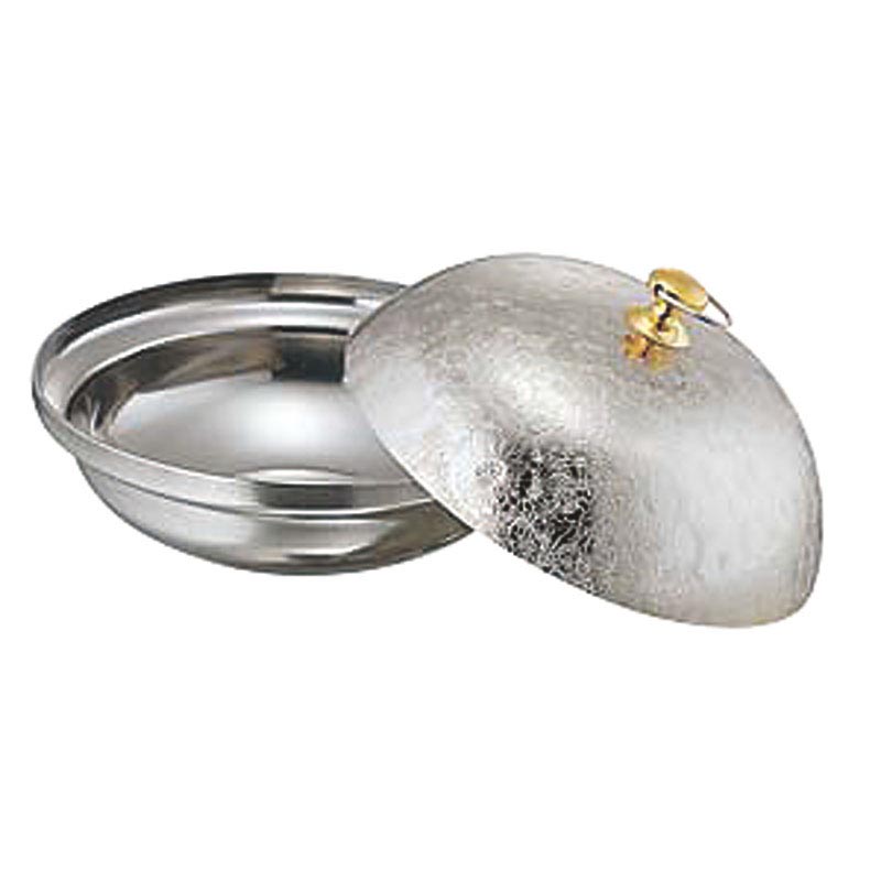 テーブル用品 小鍋(菊模様) 蓋付 小 目皿無し画像