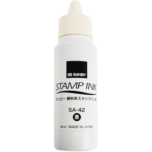 顔料系ｽﾀﾝﾌﾟ台 補充ｲﾝｸ 30mL 黒 1個画像