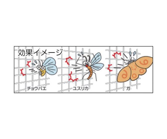 網戸張替え用防虫網 虫のイヤがる網 20メッシュ 幅90cm×長さ2m グレー 表面に細かいメッシュパターンが施されたグレーの素材がたるんでいる様子