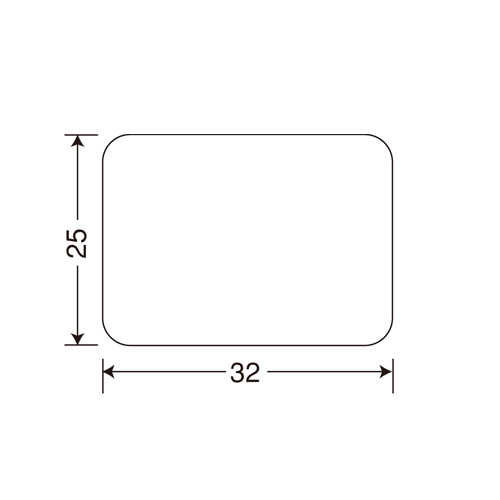 ﾗﾍﾞﾙ 標準 7号 ﾌﾟﾛﾊﾟｰ 弱粘 25×32 1箱(20000枚:2000枚×10巻)画像
