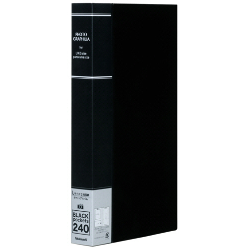 ﾌｫﾄｸﾞﾗﾌｨﾘｱ L判3段×1列 240枚収納 ﾌﾞﾗｯｸ 1冊画像