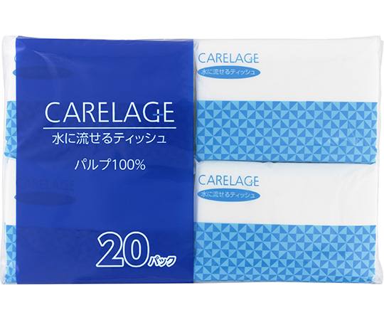 水に流せるポケットティッシュ 10W 20P 1袋（20個入）画像