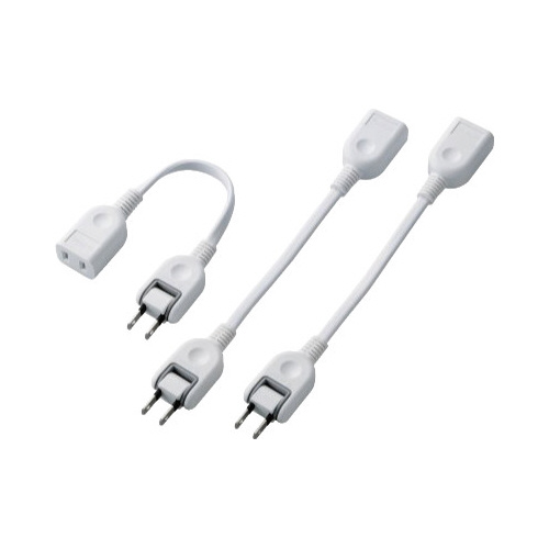 電源延長コード　０．１ｍ　３本パック　ホワイト画像