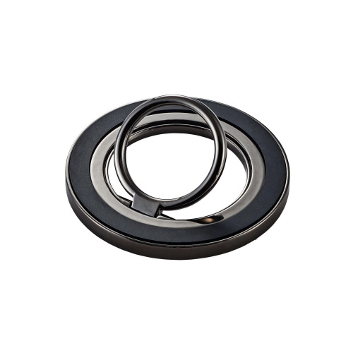 スマホリング　マグネット　着脱可能　ブラック