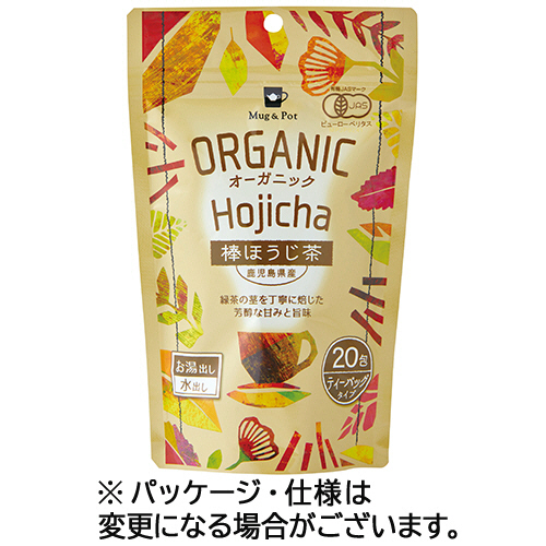 Mug&Pot ｵｰｶﾞﾆｯｸ 棒ほうじ茶 1ｾｯﾄ(60ﾊﾞｯｸﾞ:20ﾊﾞｯｸﾞ×3袋)画像