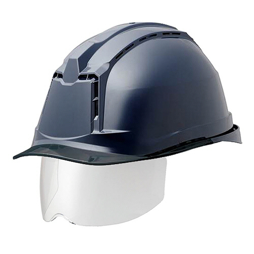 PC製ﾍﾙﾒｯﾄ(αﾗｲﾅｰ･ｸﾘｱﾊﾞｲｻﾞｰ･ｼｰﾙﾄﾞ面･通気孔) ﾈｲﾋﾞｰ/ｽﾓｰｸ 1個画像