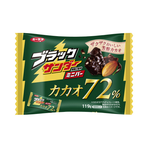 ブラックサンダーミニカカオ７２％１１９ｇ×３画像