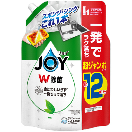 ｼﾞｮｲ W除菌 ｺﾝﾊﾟｸﾄ 緑茶の香り 詰替 超ｼﾞｬﾝﾎﾞｻｲｽﾞ 1550mL 1個画像