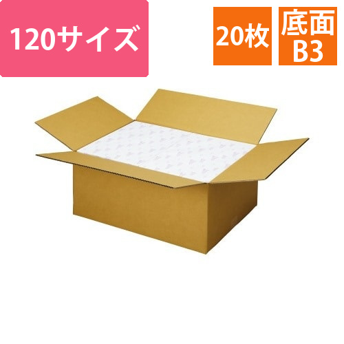 宅配用ダンボール　3辺合計120cm　B3　20枚画像